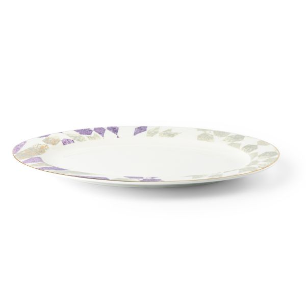 Amal - Single 14 Dinner Platter  - Purple & Gold