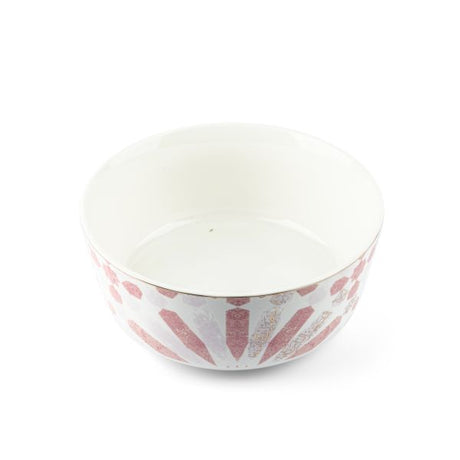 Amal - Single 8 Salad Bowl - Pink & Gold