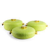 Zuwar - Set Of 3 Buffet Warmer -Green