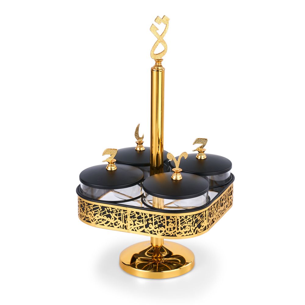 Zuwar - Nuts Serving Sets - Black &Gold