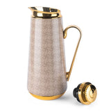 Rattan - Vacuum Flask - Brown & Gold