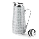 Rattan- Vacuum Flask- Grey & Silver